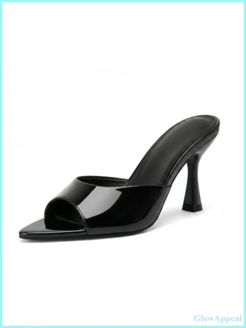 Patent Kitten Heel Mules Pointed Toe Women Dress Shoes